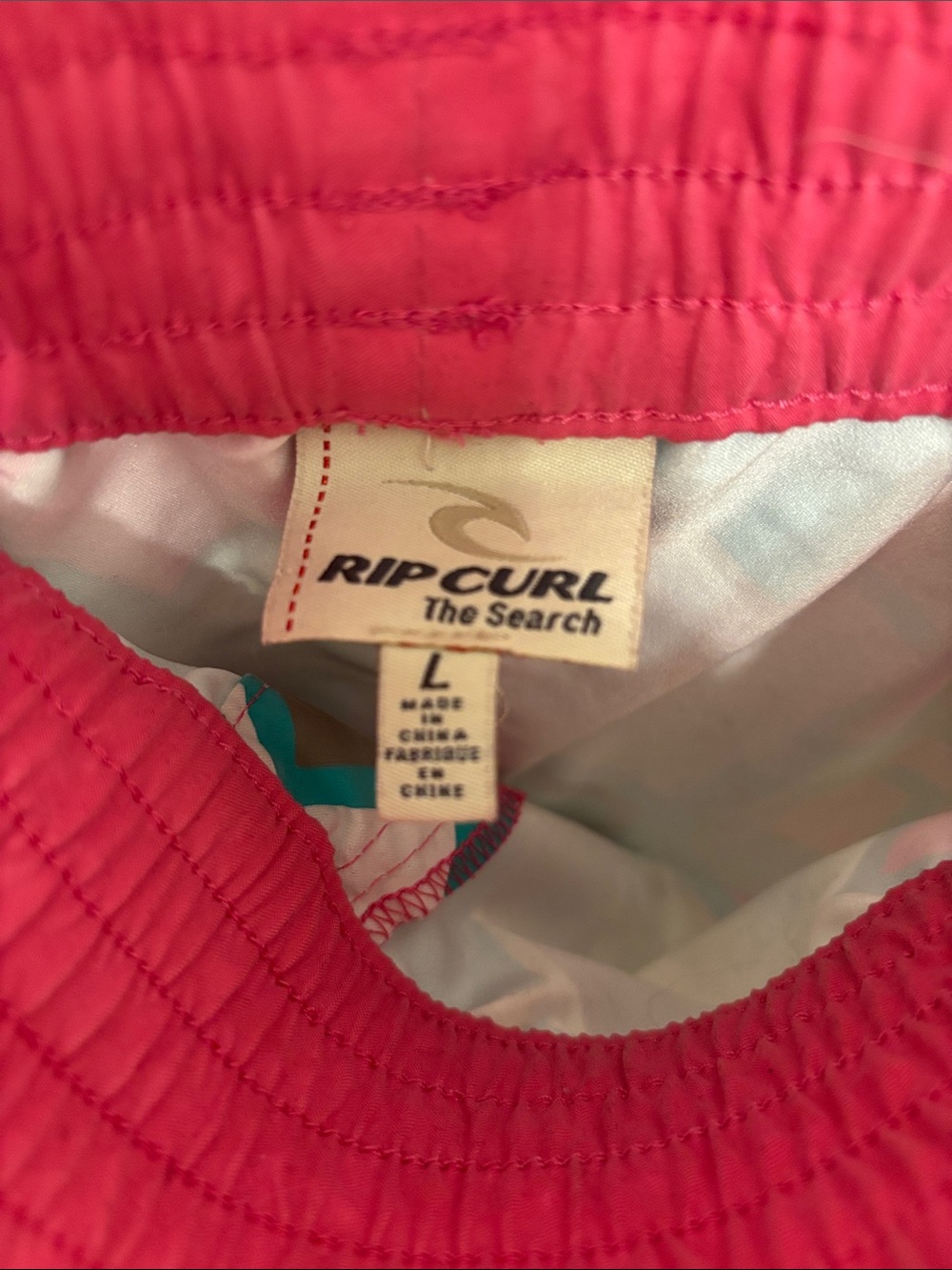 🌟4 for $20 Women’s Pink & Teal Geo Print Micro Board Shorts - Picture 2 of 6